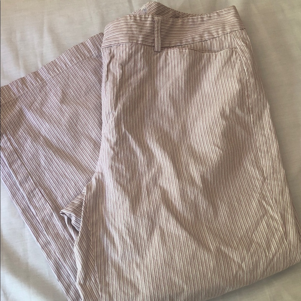 Dockers Men's Pink and White Striped Chinos